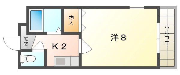 リシェス大日(1K/3階)の間取り写真