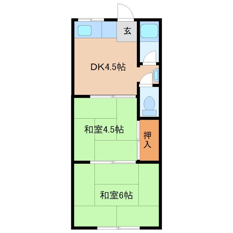 日興マンション(2DK/2階)の間取り写真