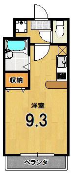 グランデコワン31(ワンルーム/1階)の間取り写真