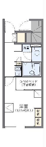 レオパレスプロムナード(1K/1階)の間取り写真