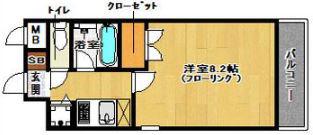RESTEL HAKATA(1K/8階)の間取り写真