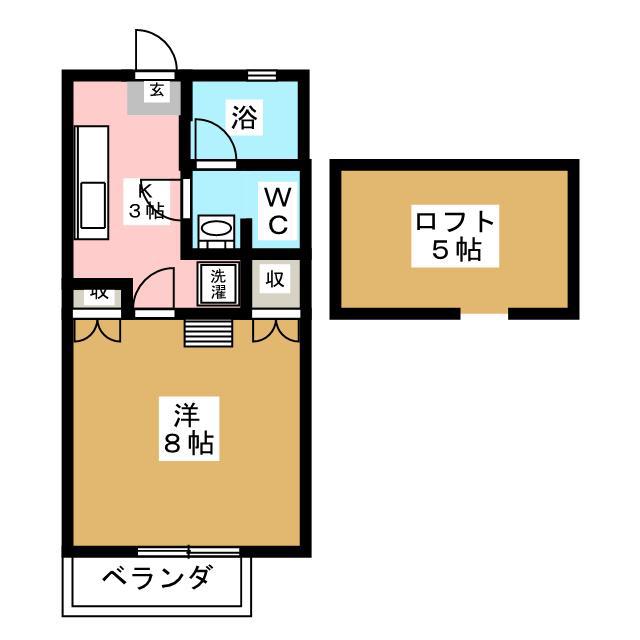 メゾングランツ(1K/2階)の間取り写真
