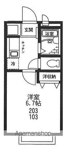 YAE23根岸(1K/2階)の間取り写真