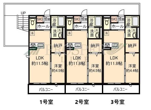 クレールメゾン城東(1LDK/2階)の間取り写真