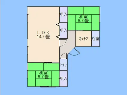 コーポすみれ(2LDK/2階)の間取り写真