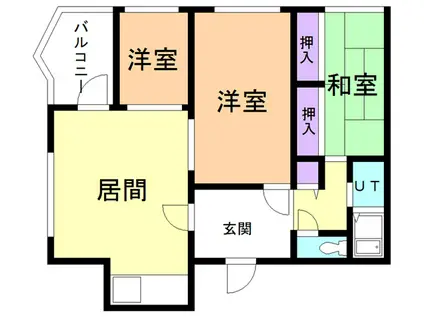 エスパシオ(3LDK/1階)の間取り写真
