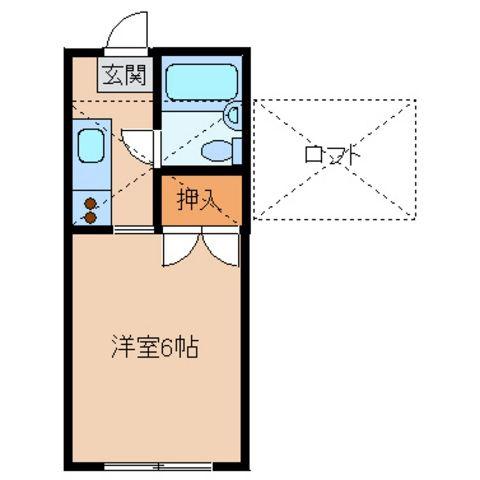 エステート南街(1K/1階)の間取り写真