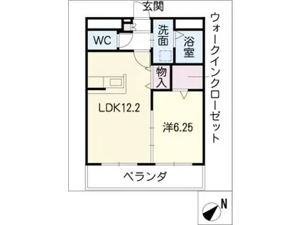 ＪＲ中央本線 春日井駅(ＪＲ) 徒歩13分 3階建 築19年(1LDK/1階)の間取り写真