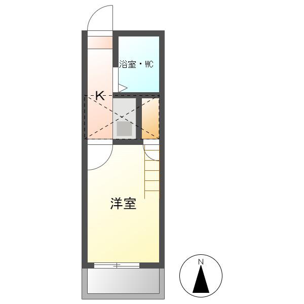 NF GRAN 豊橋(1K/1階)の間取り写真