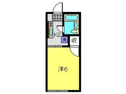 ファミーユ原(1K/1階)の間取り写真