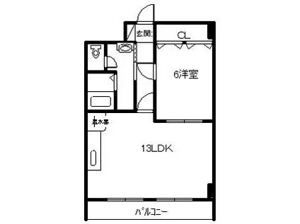 丸タカビル(1LDK/5階)の間取り写真