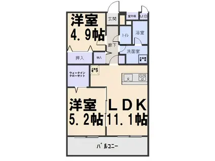 さつきマンション(2LDK/2階)の間取り写真