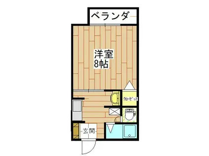 プレジール(1K/1階)の間取り写真