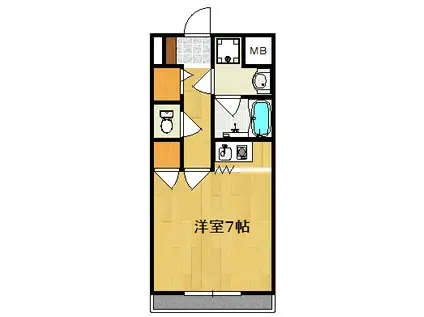 クラーレ幕張(1K/3階)の間取り写真