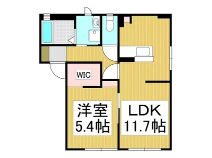 ニューシティハイツ II(1LDK/1階)の間取り写真