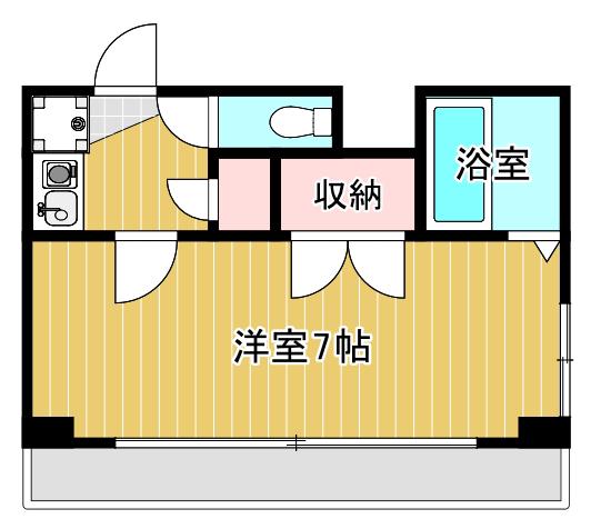 エンブレム都島(1K/4階)の間取り写真