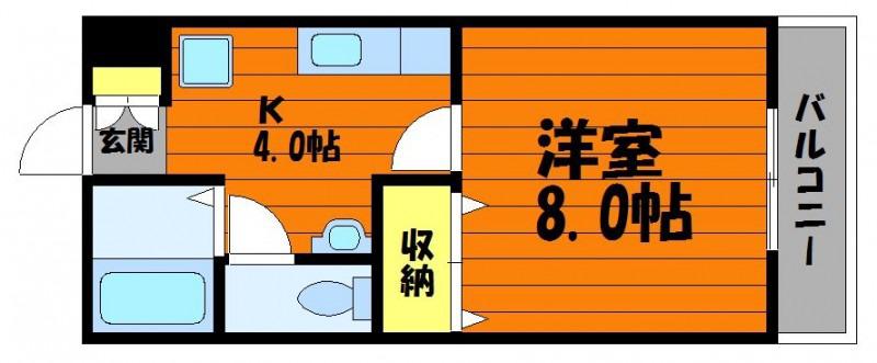 アイディアル(1K/3階)の間取り写真