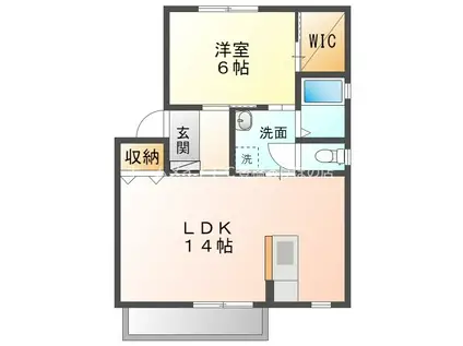 ラヴィータミユキ(1LDK/2階)の間取り写真