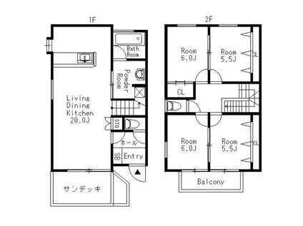 シーサイドハウス西公園(4LDK/1階)の間取り写真