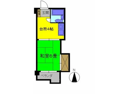 ルーセント大道(1K/7階)の間取り写真