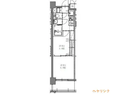 S-RESIDENCE上社AUREATE(1SK/2階)の間取り写真