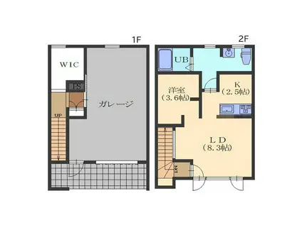 BASE Gベースジー(1LDK/1階)の間取り写真