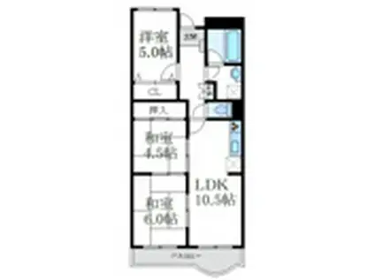 グリーン北塩屋(3LDK/2階)の間取り写真