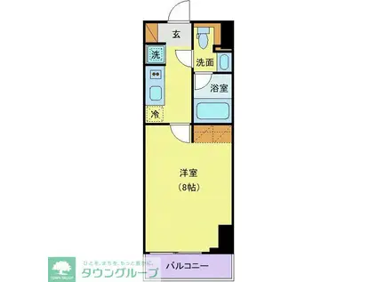 プライムメゾン千葉新町(1K/4階)の間取り写真