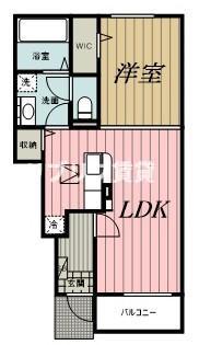 ハイグレイス5番館(1LDK/1階)の間取り写真