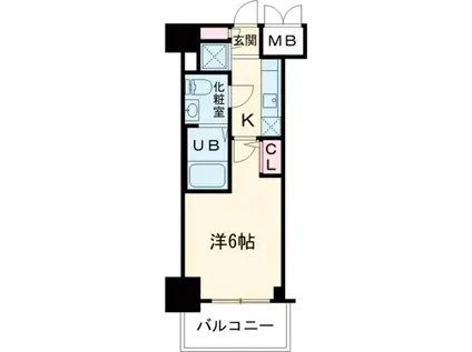 エスリード神戸ハーバークロス(1K/10階)の間取り写真