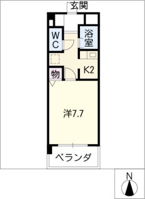 UNAX8(1K/3階)の間取り写真