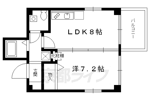 グランドパルティールIII(1LDK/2階)の間取り写真