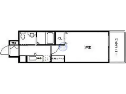 エステムプラザ京都三条大橋(1K/2階)の間取り写真