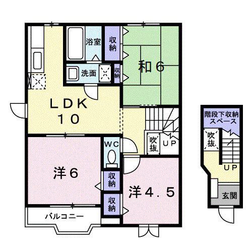 JOLICOURA(3LDK/2階)の間取り写真