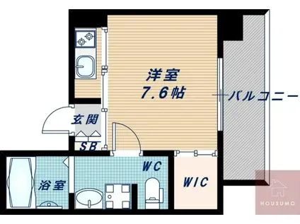 ドゥーエ江坂I(ワンルーム/3階)の間取り写真