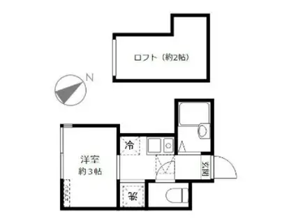 メゾン・オウル(1K/1階)の間取り写真