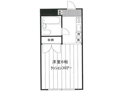 コーポ35(1K/2階)の間取り写真