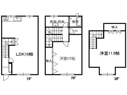 ベルデュール(2LDK/1階)の間取り写真