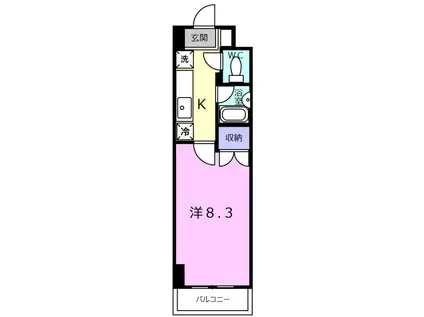 アートプラザ野路(1K/4階)の間取り写真