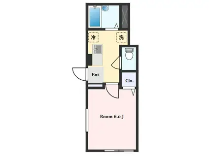 ミカンハウス(1K/1階)の間取り写真