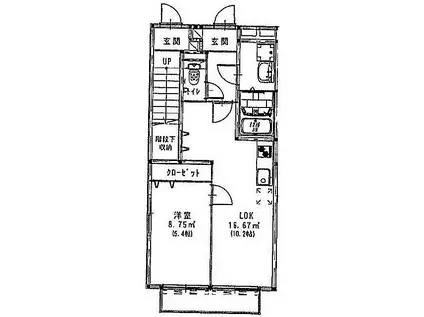 アムール大野(1LDK/1階)の間取り写真