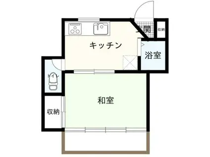 オーク大泉学園(1DK/2階)の間取り写真