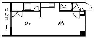 ビジョン616(1DK/3階)の間取り写真