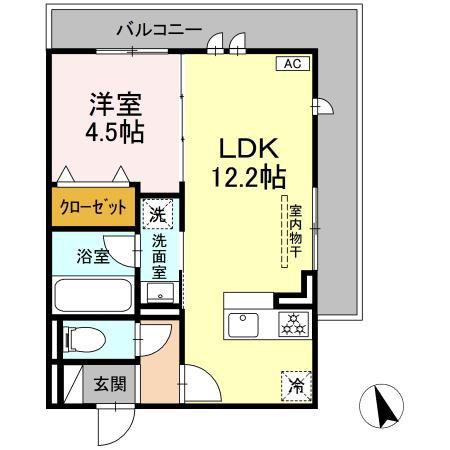 フレジェ(1LDK/2階)の間取り写真