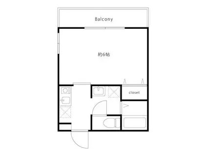 アールズハウス(1K/2階)の間取り写真