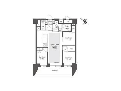 オアーゼ文京大塚(3LDK/3階)の間取り写真