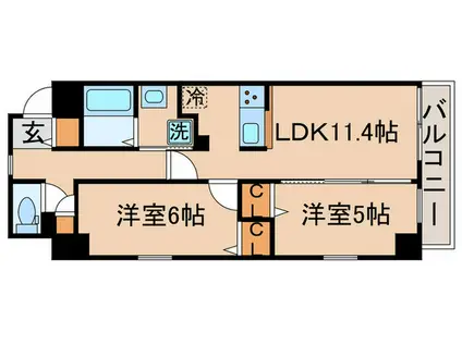 ベルクハイム立石(2LDK/3階)の間取り写真