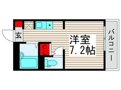 カーサ・フェリーチェ西新井(ワンルーム/1階)の間取り写真