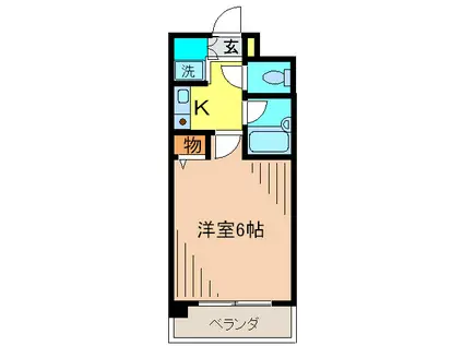 フォリア・グランデ(1K/1階)の間取り写真