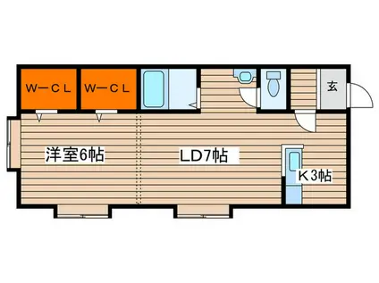 プラザN12(1LDK/2階)の間取り写真